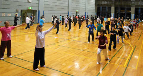 合同練習の様子 (大和スポーツセンターにて）